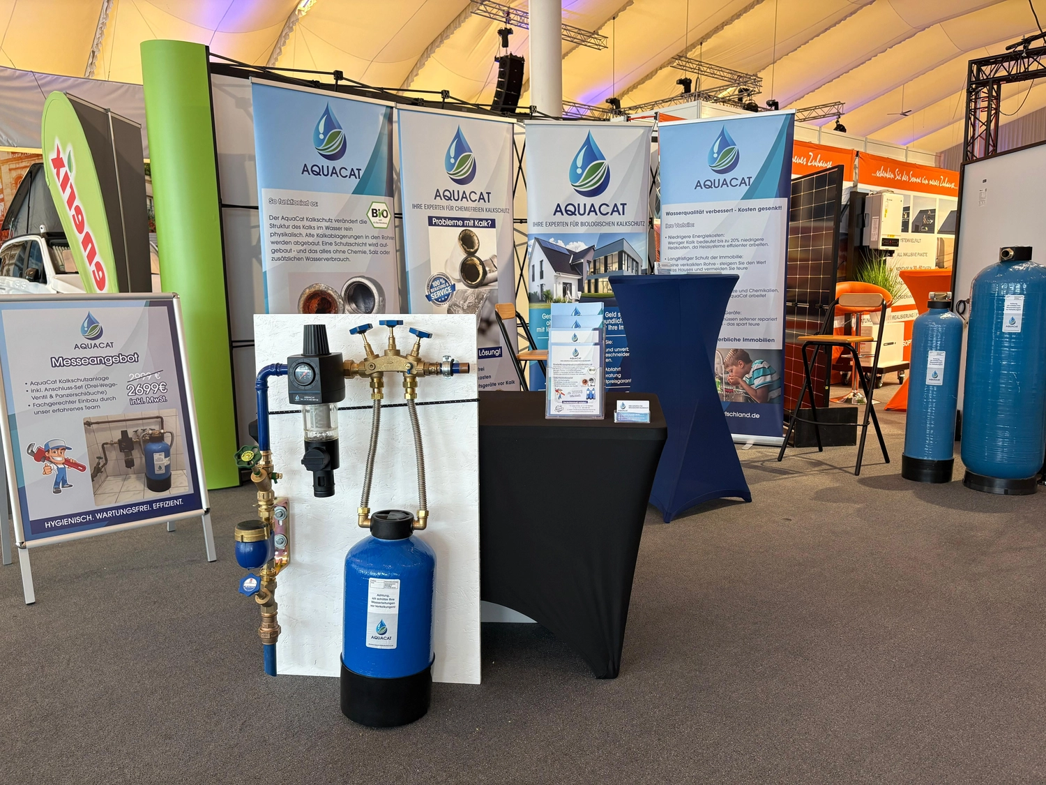 AquaCat Deutschland - Raoul Conrad - Chemikalienfreier Kalkschutz - AquaCat-Werbebanner und Wasserfilteranlagen